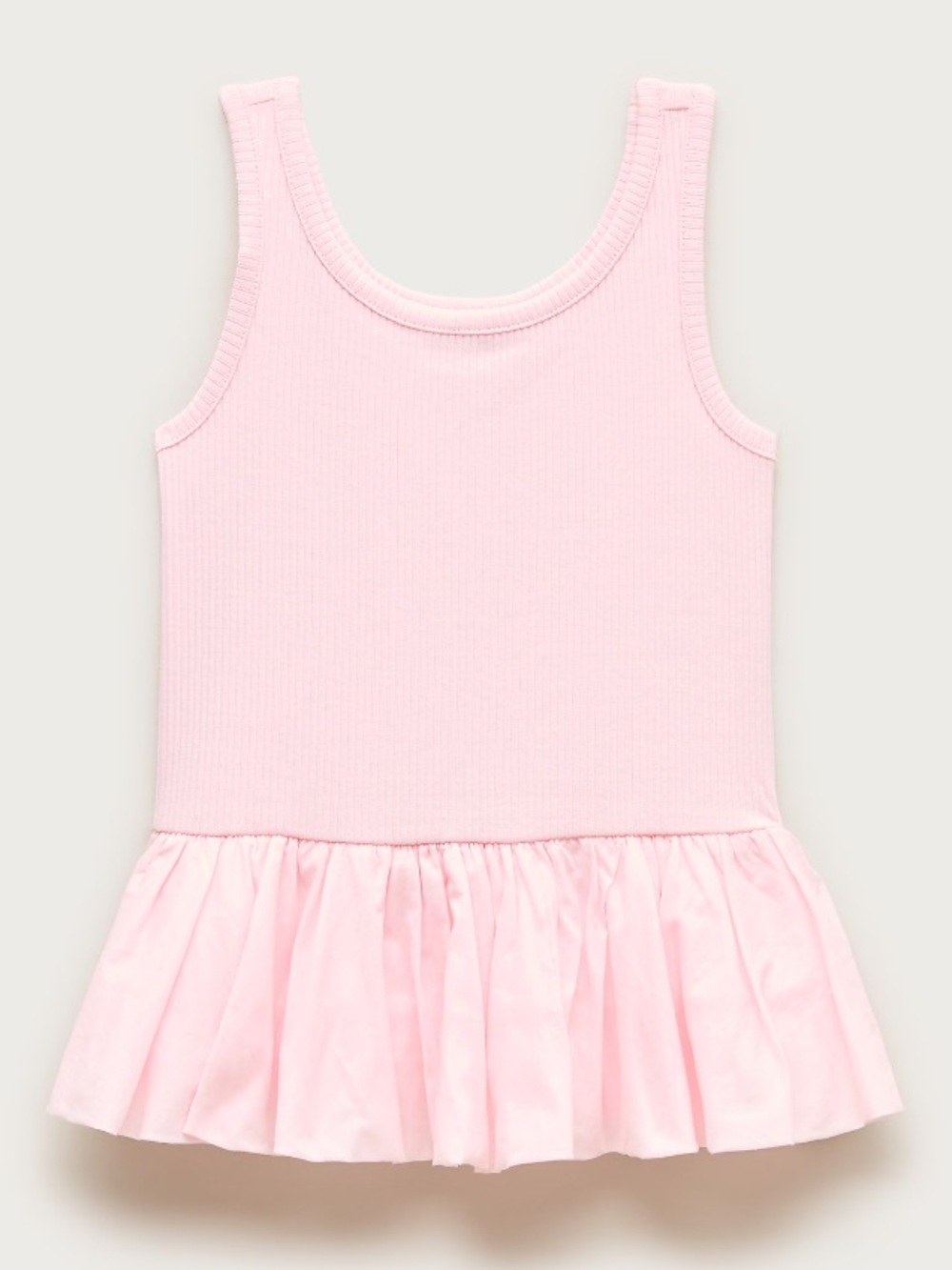 J crew white rose Girls' peplum tank top in vintage rib